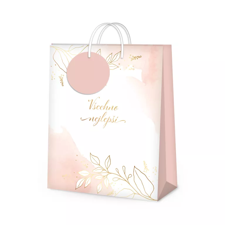 Dárková taška velká - Všechno nejlepší (26 × 12,7 × 32,4 cm)