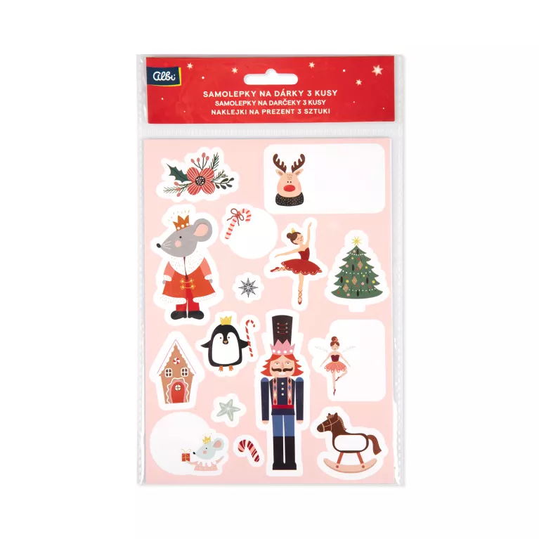 Samolepky na dárky 3 ks - Vánoce pro děti