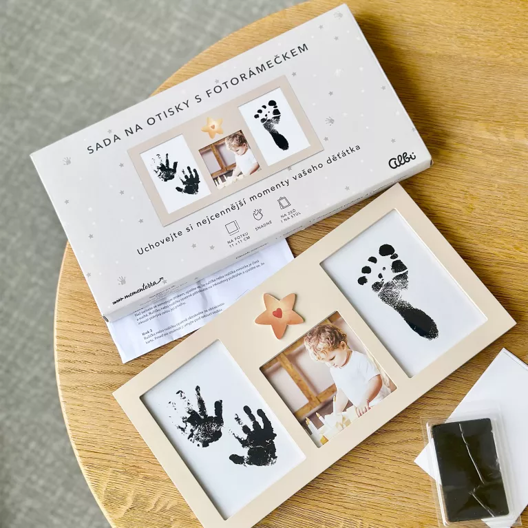 Dětský fotorámeček se sadou na otisky