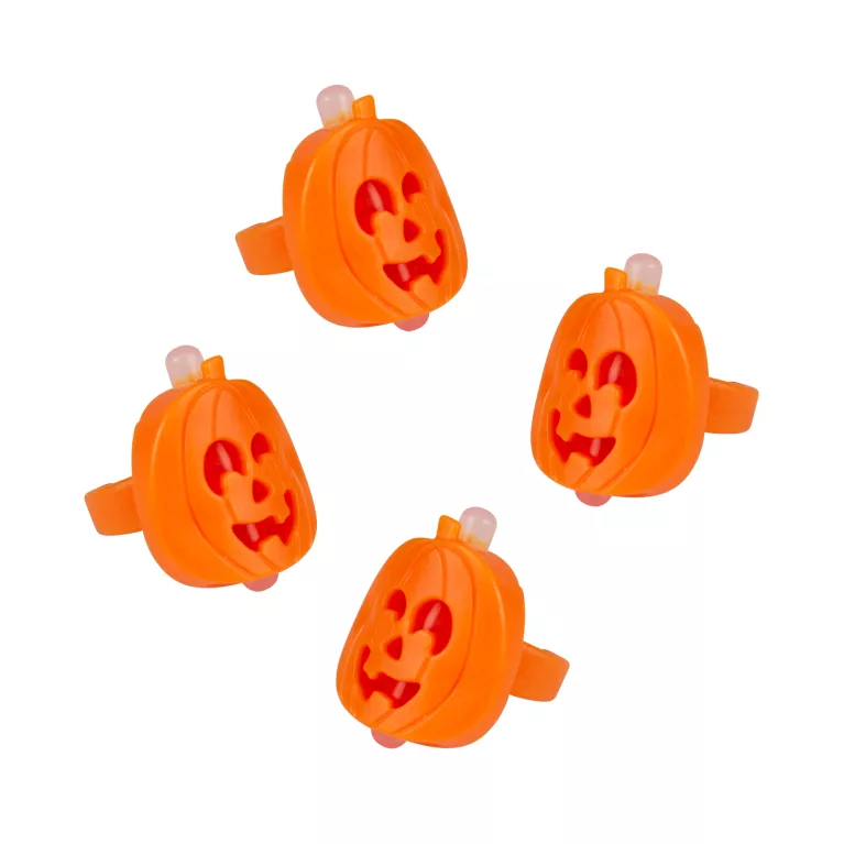 Svítící prstýnky Dýně 4 ks