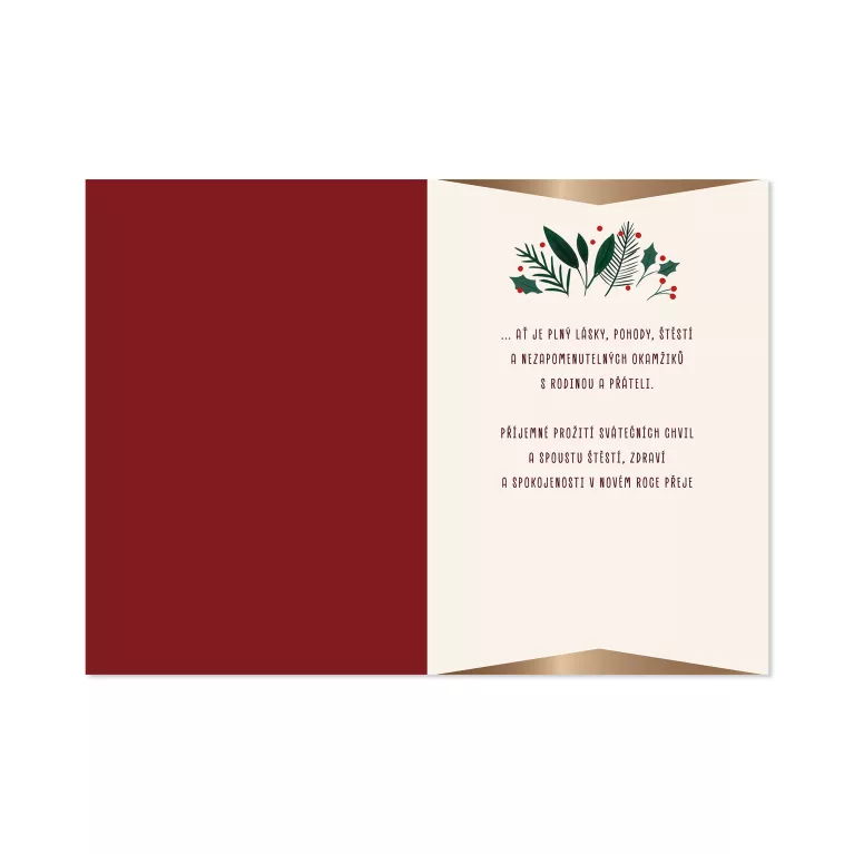 Vánoční přání - Zlatý text