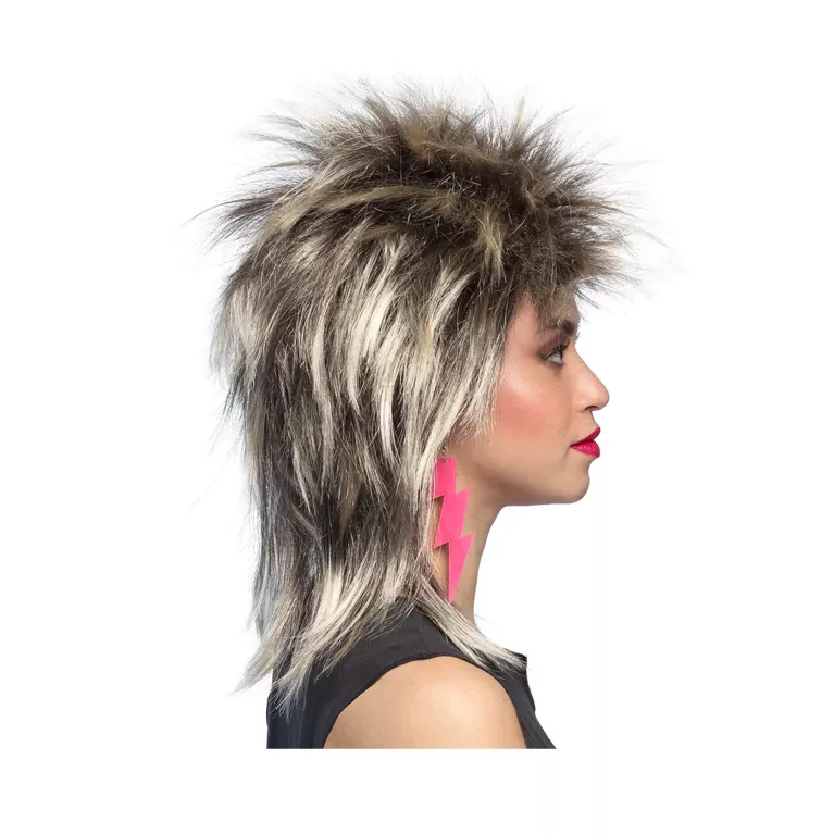 Paruka hnědá s blond melírem