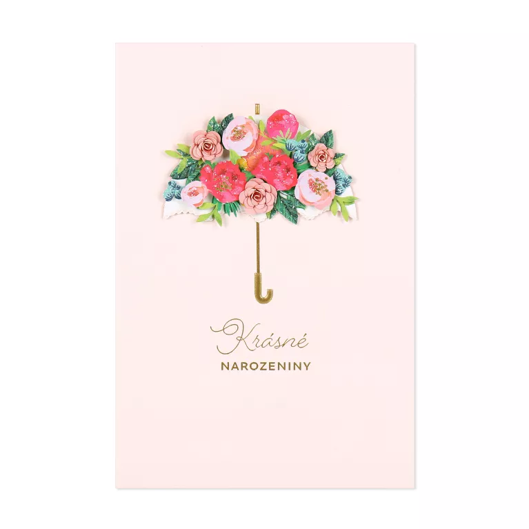 Luxusní přání - Květinový deštník