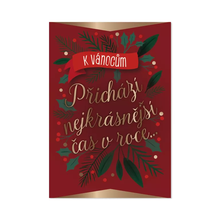 Vánoční přání - Zlatý text