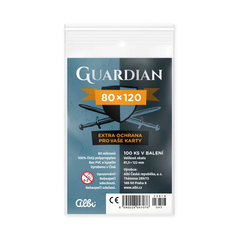 Obaly na karty Guardian pro karty 80 × 120 mm - 100 ks