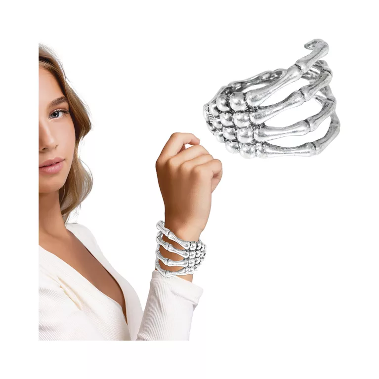 Náramek Ruka kostlivce stříbrný