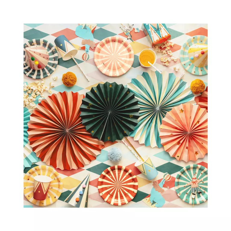 Talíře Cirkus pruhované 6 ks