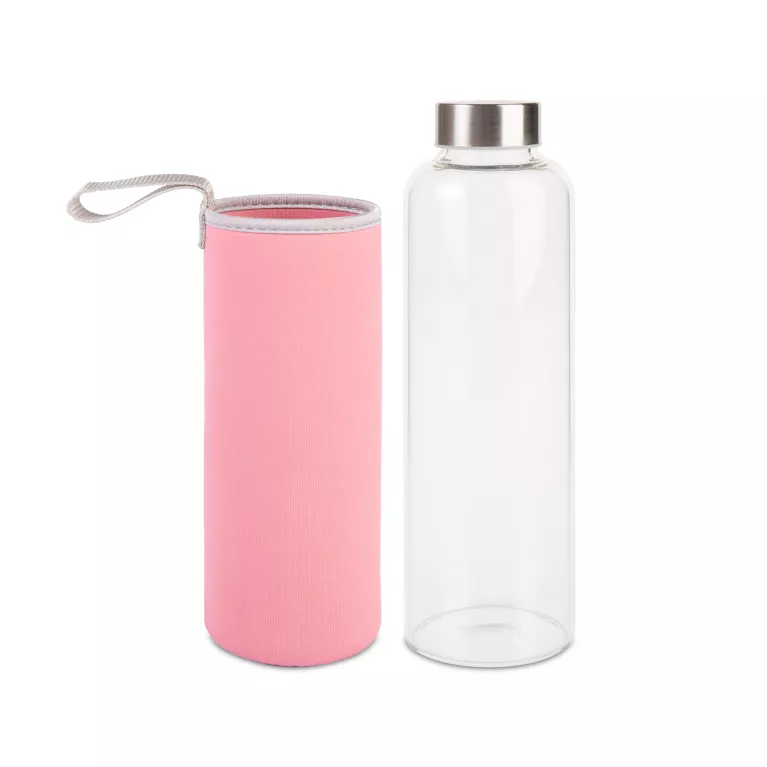 Skleněná láhev s růžovým obalem 720 ml