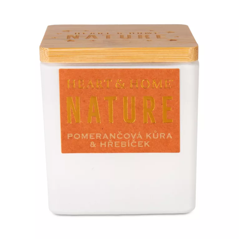 Malá vánoční svíčka - Pomerančová kůra a hřebíček