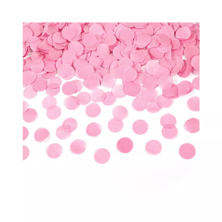 Konfety vystřelovací růžová kolečka 40 cm