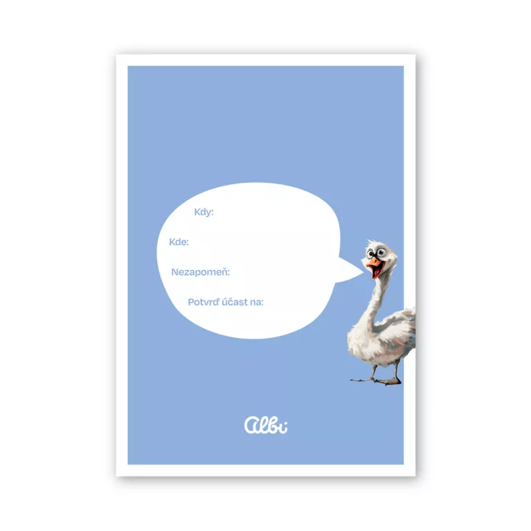 Pozvánky na oslavu Nebuď labuť 6 ks