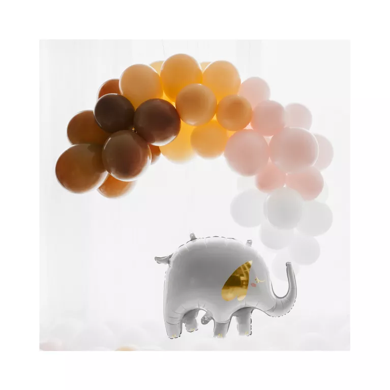 Balónek fóliový Slon bílý spící