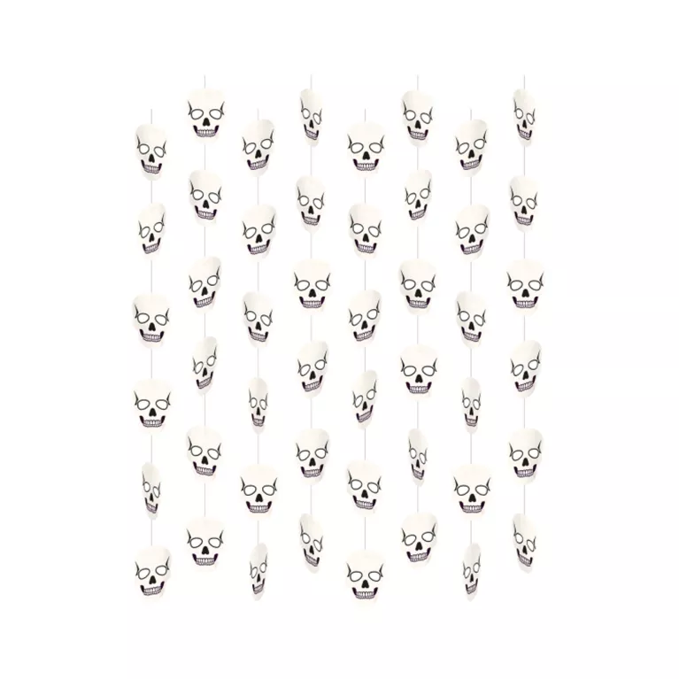 Dekorace Halloween lebky k závěšení 8 ks