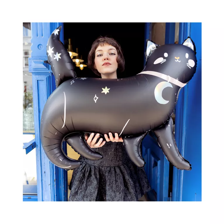 Balónek fóliový Černá kočka