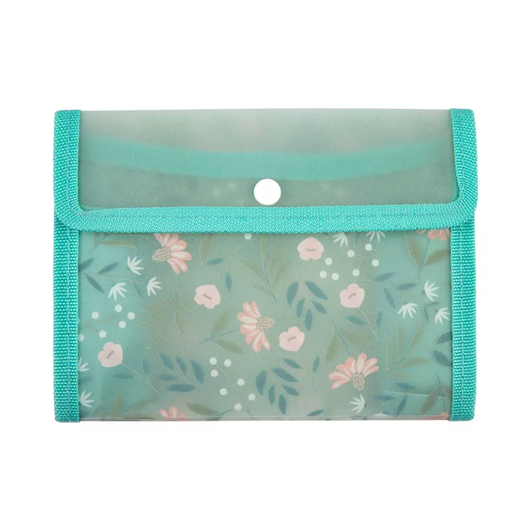 Pouzdro A6 - Zelené květiny