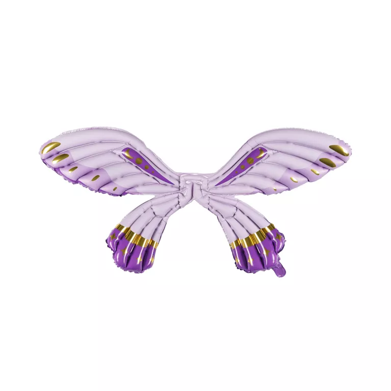 Fóliový balónek Motýlí křídla se šňůrkami fialová