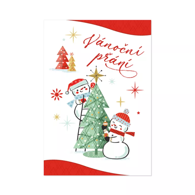 Vánoční přání - Sněhuláci