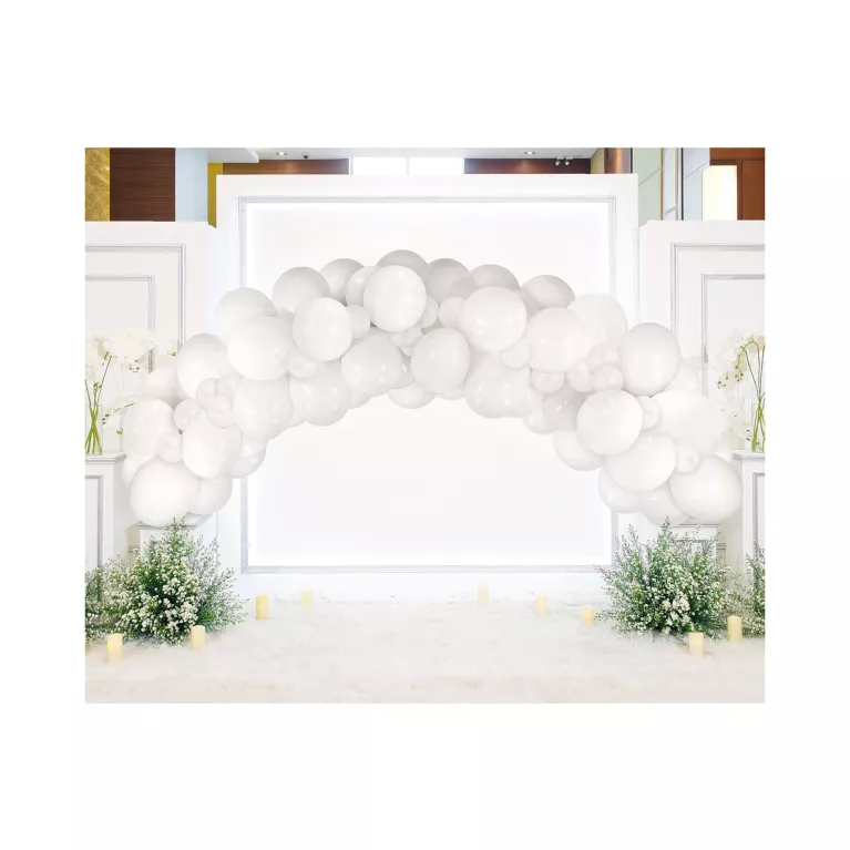 Balónková girlanda bílá 70 ks