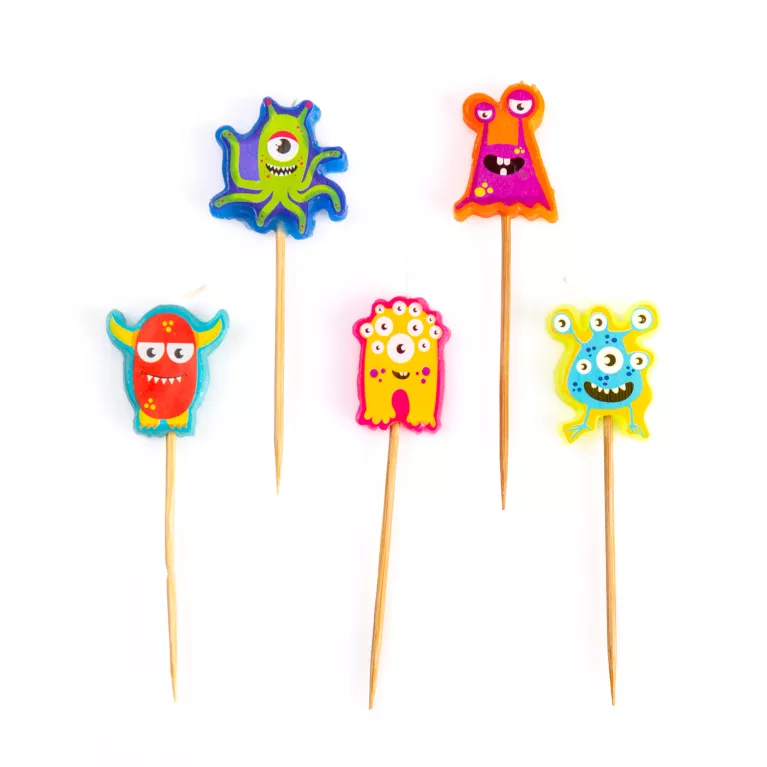 Sada dortových svíček - Příšerky