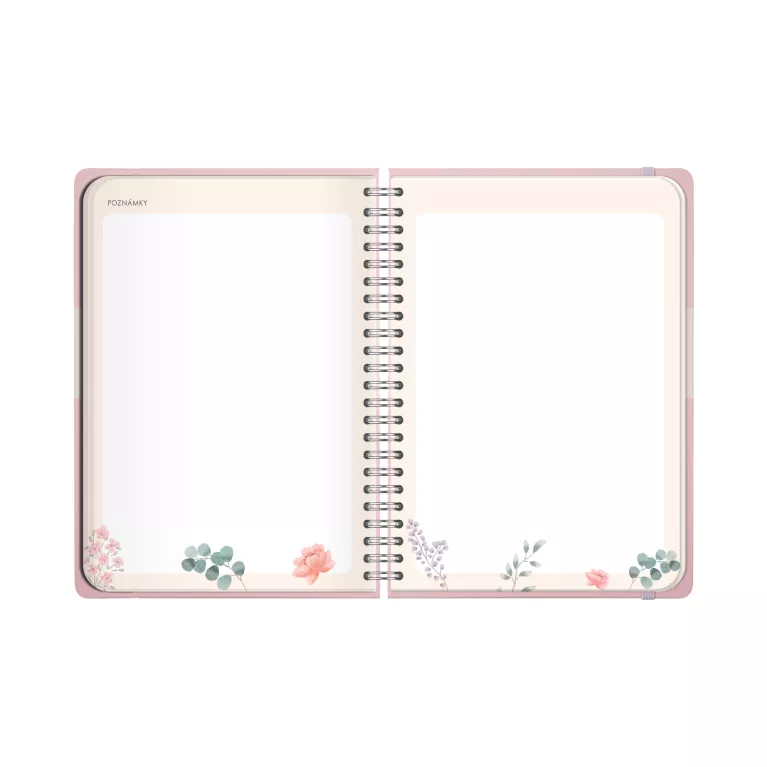 Růžový motivační diář A5