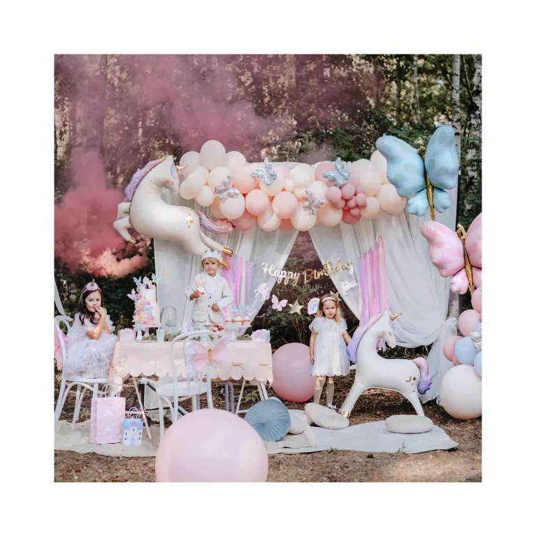 Balónek fóliový Jednorožec krémový