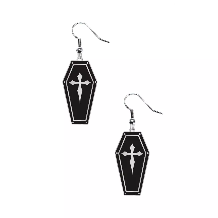 Náušnice Halloween Rakev