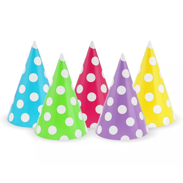 Čepičky barevné penízky 5 ks