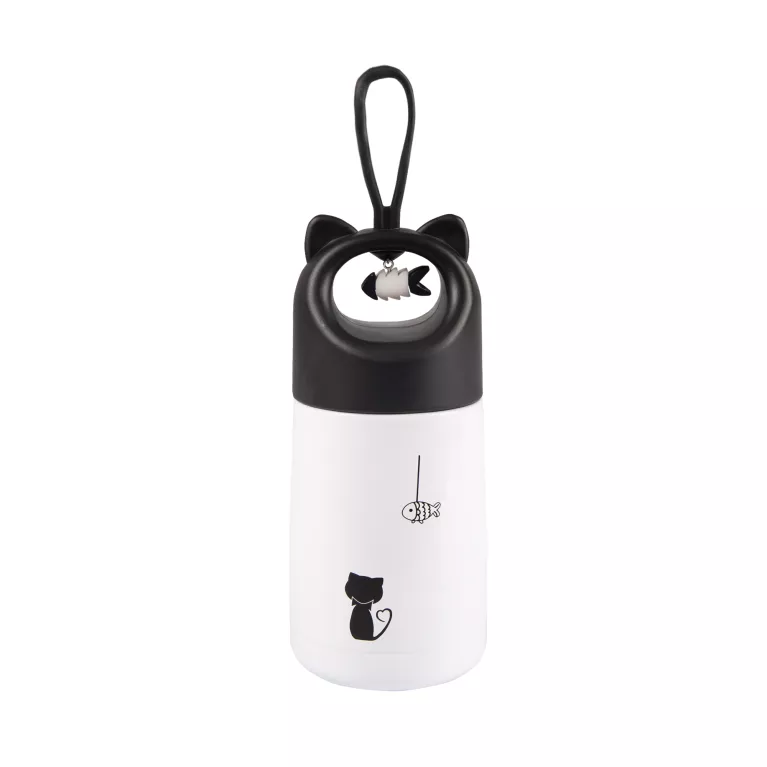Černobílá termoláhev - Kočička