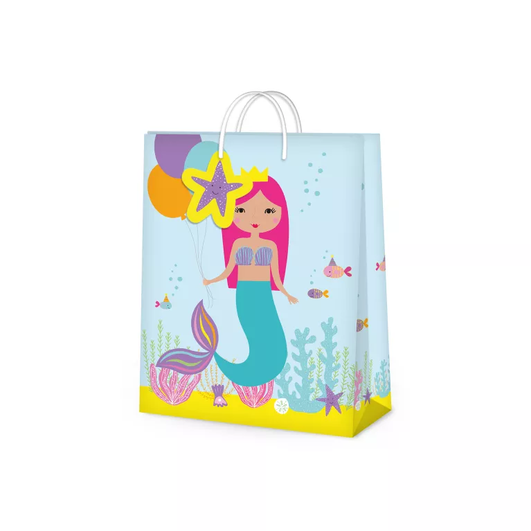 Dárková taška malá - Mořská panna (17,8 × 9,8 × 22,9 cm)