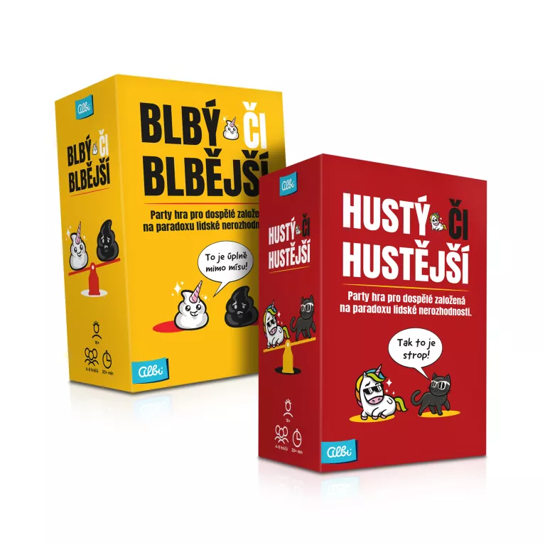 Výhodné balení - Hustý či hustější + Blbý či blbější