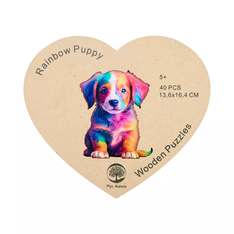 Dětské dřevěné puzzle - Štěně