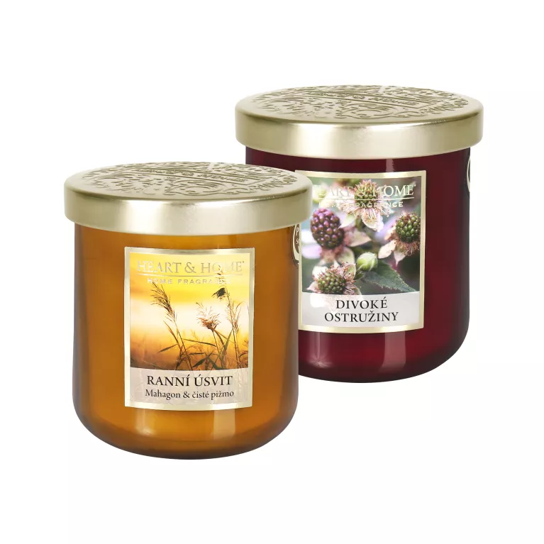 Luxusní střední svíčky Heart and Home 110 g