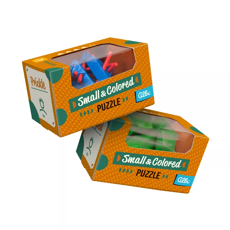 Malé barevné dřevěné hlavolamy - Mozkovna