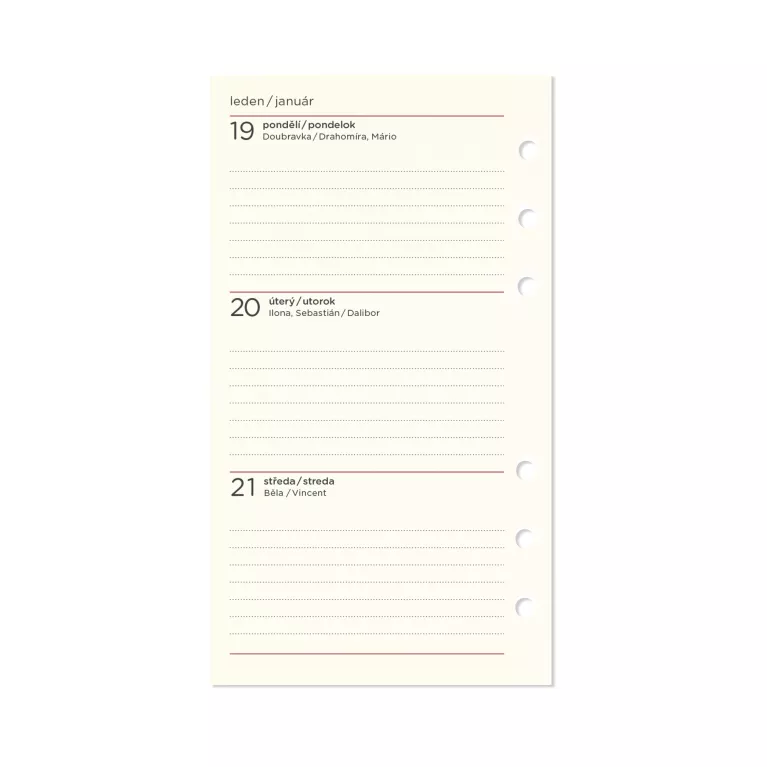 Náplň do plánovacího diáře na rok 2026