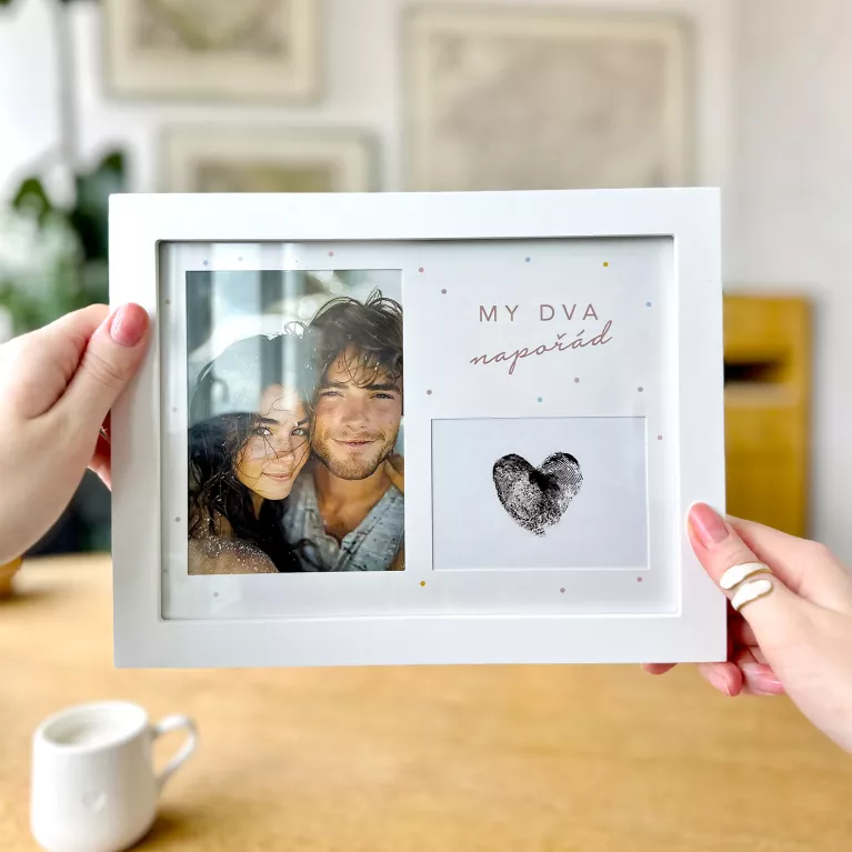 Fotorámeček pro páry se sadou na otisky
