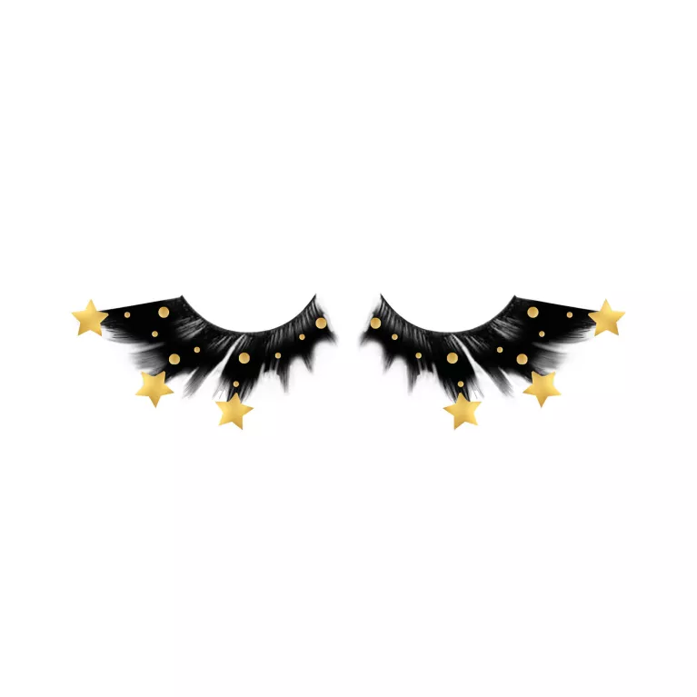 Řasy umělé černé s hvězdami