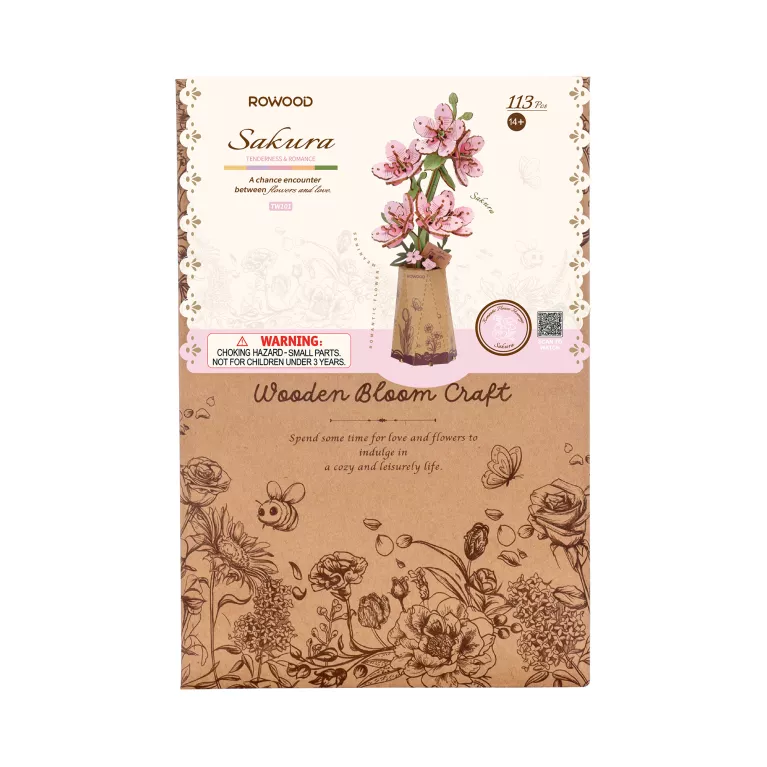 Dřevěná květina - Sakura