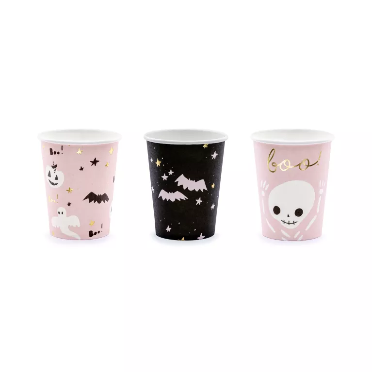 Kelímky Halloween růžové 6 ks