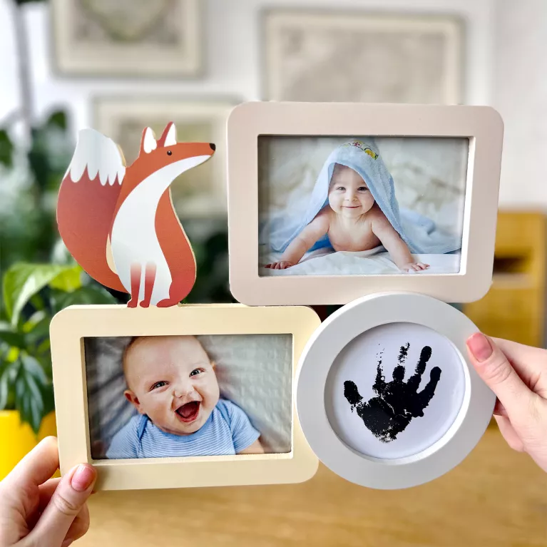 Fotorámeček pro miminko se sadou na otisky