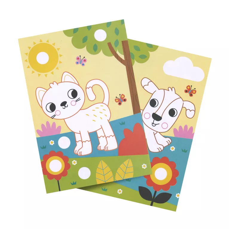 Samolepky s omalovánkami - Kočička