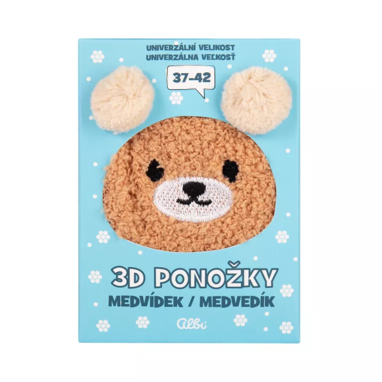 3D ponožky - Medvídek