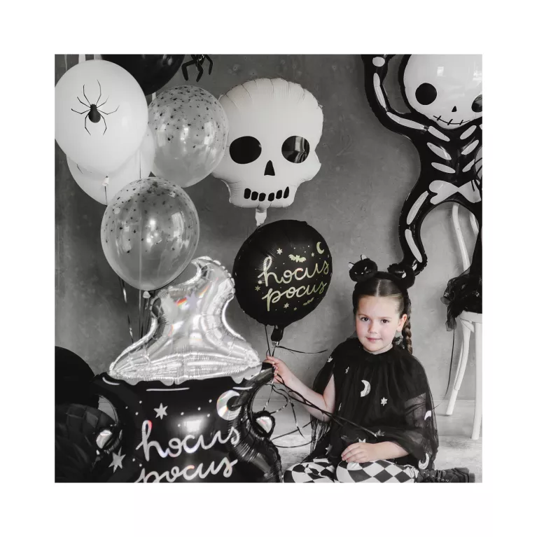 Balónek fóliový Lebka bílá