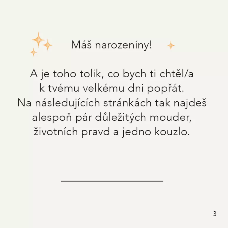 Minikniha - K narozeninám