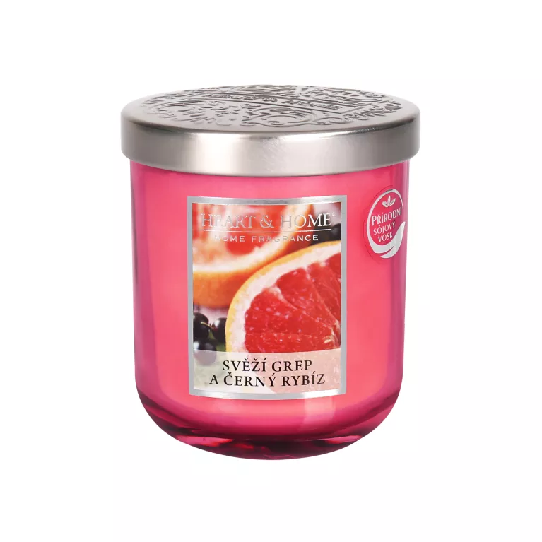 Střední svíčka - Svěží grep a černý rybíz