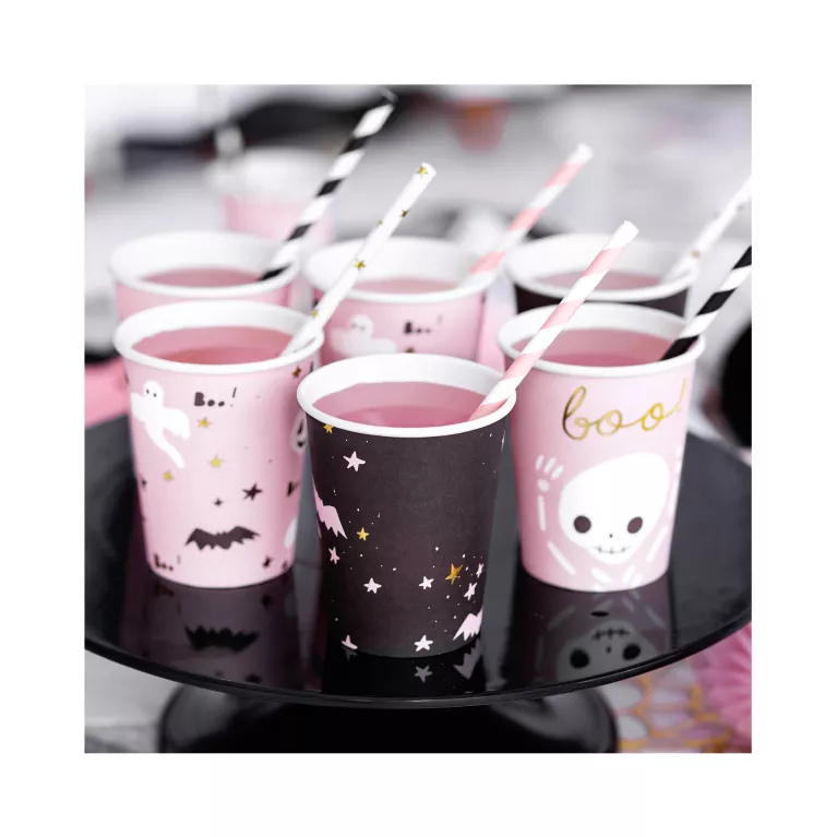 Kelímky Halloween růžové 6 ks