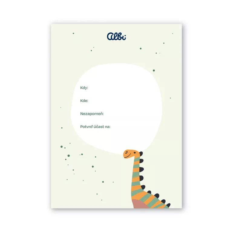 Pozvánky na oslavu Dinosaurus 6 ks