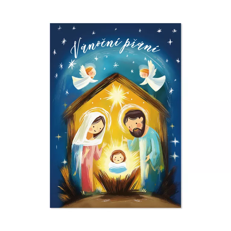 Vánoční hrací přání - Betlém
