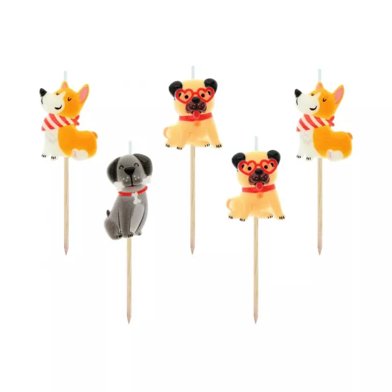 Sada dortových svíček - Pejsci