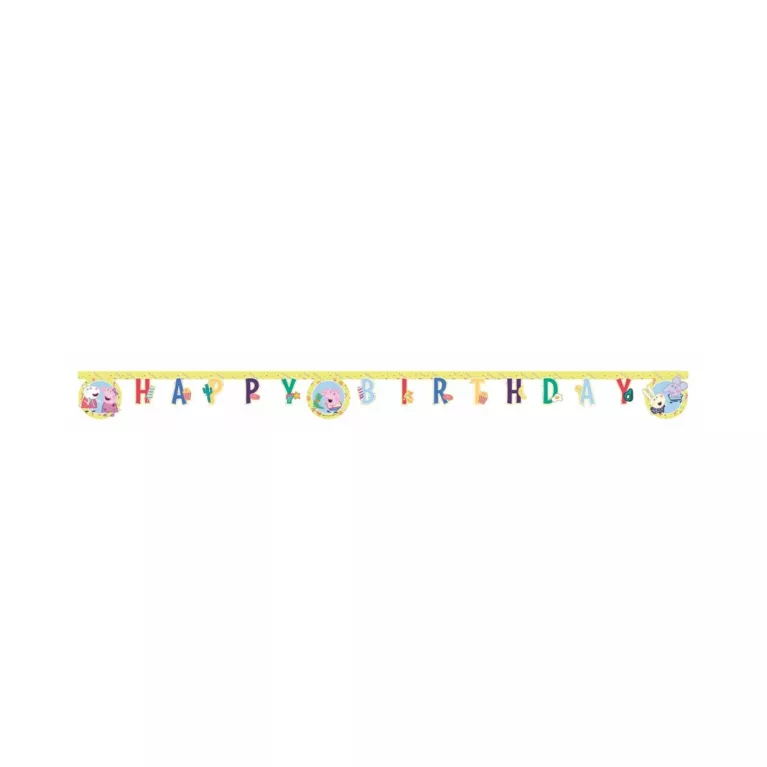 Banner Happy Birthday prasátko Peppa