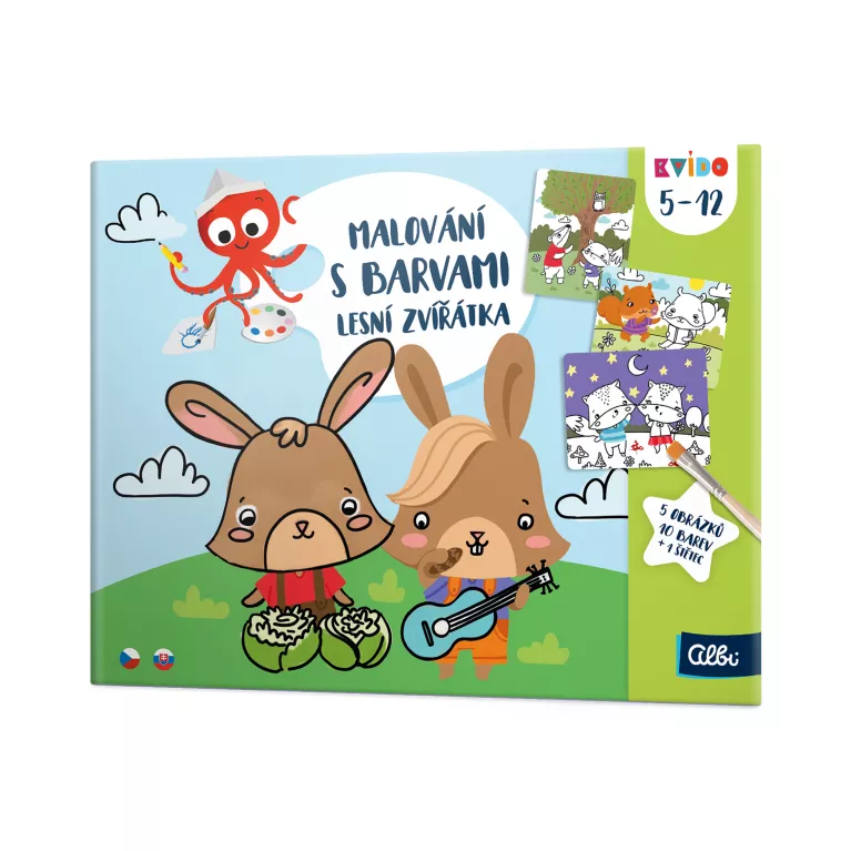 Malování s barvami: Lesní zvířátka - Kvído